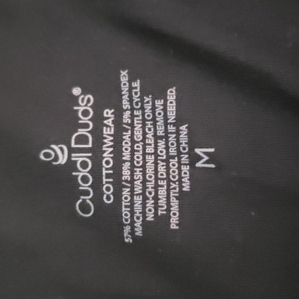 Cuddl Duds Women's Black Cottonwear Biker Stretch Shorts, Size Medium - Picture 7 of 8